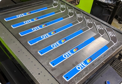 flatbed digital uv printer machine with hockey sticks